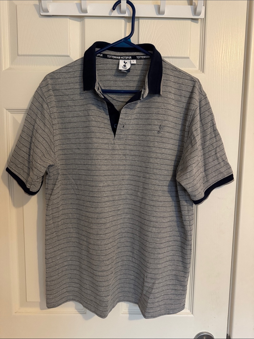 Tottenham Hotspur Light Gray Polo with Navy Trim